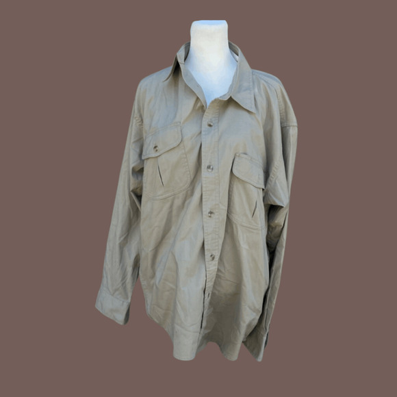Cabela's Other - Cabela’s Khaki Shirt | Cotton Utility | Size M | Vintage